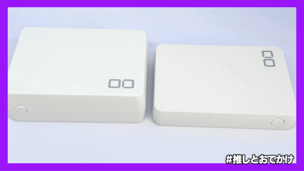 CIO SMARTCOBY Pro SLIMとSMARTCOBY TRIOを並べたサイズ比較
